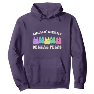 Easter Dental Bunny Hoodie Chilling With My Dental Peeps TS10 Purple Print Your Wear
