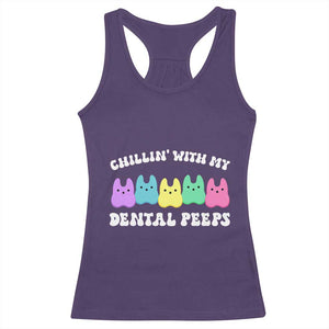 Easter Dental Bunny Racerback Tank Top Chilling With My Dental Peeps TS10 Purple Print Your Wear