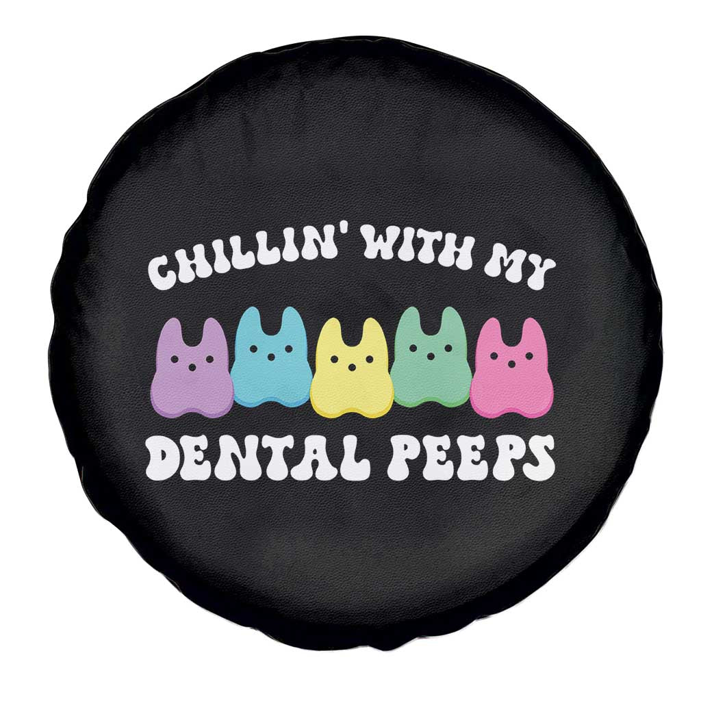 Easter Dental Bunny Spare Tire Cover Chilling With My Dental Peeps TS10 Print Your Wear