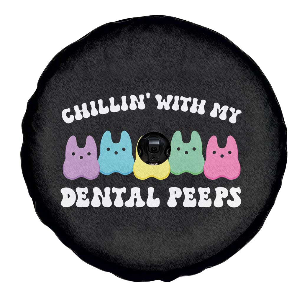 Easter Dental Bunny Spare Tire Cover Chilling With My Dental Peeps TS10 Print Your Wear