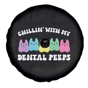 Easter Dental Bunny Spare Tire Cover Chilling With My Dental Peeps TS10 Print Your Wear
