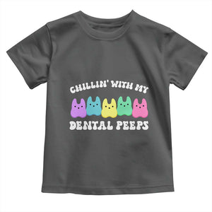 Easter Dental Bunny Toddler T Shirt Chilling With My Dental Peeps TS10 Dark Heather Print Your Wear