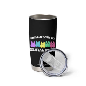 Easter Dental Bunny Tumbler Cup Chilling With My Dental Peeps TS10 Print Your Wear