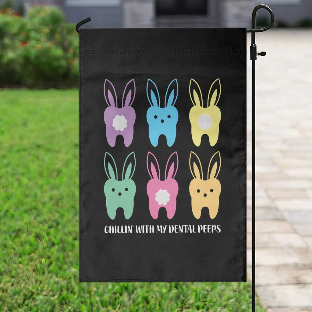 Easter Dentist Garden Flag Chilling With My Dental Peeps Bunny TS10 Print Your Wear