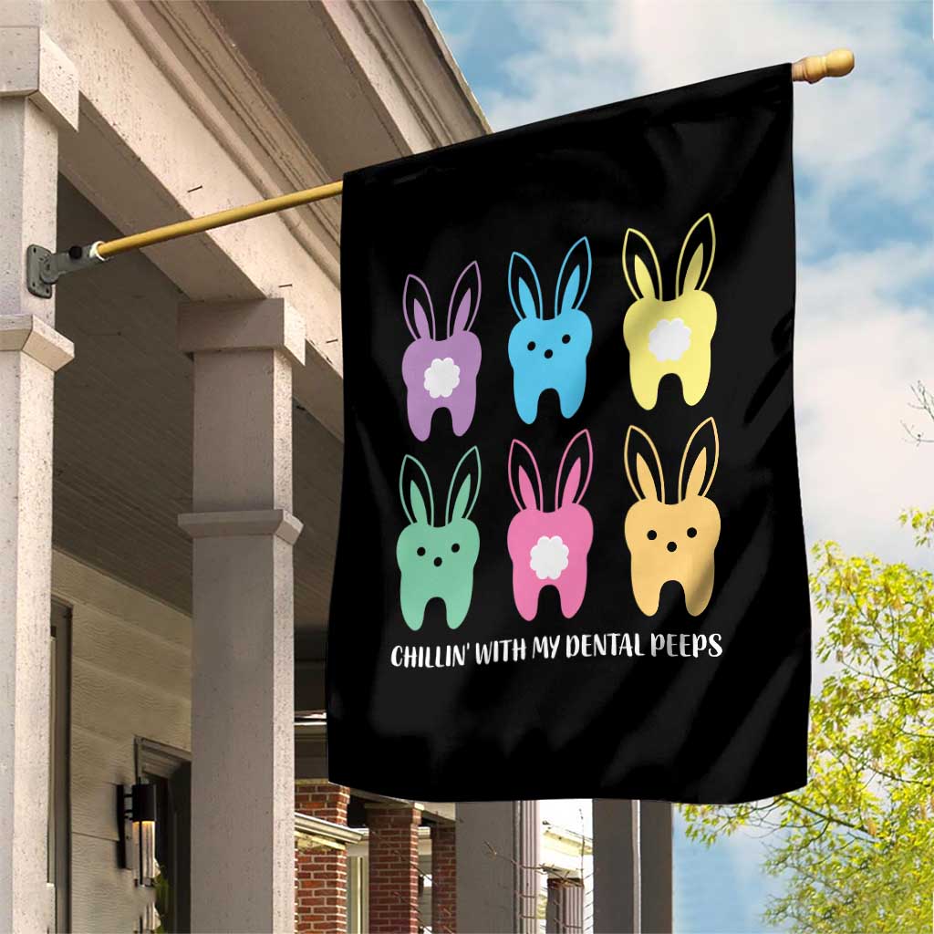 Easter Dentist Garden Flag Chilling With My Dental Peeps Bunny TS10 Print Your Wear