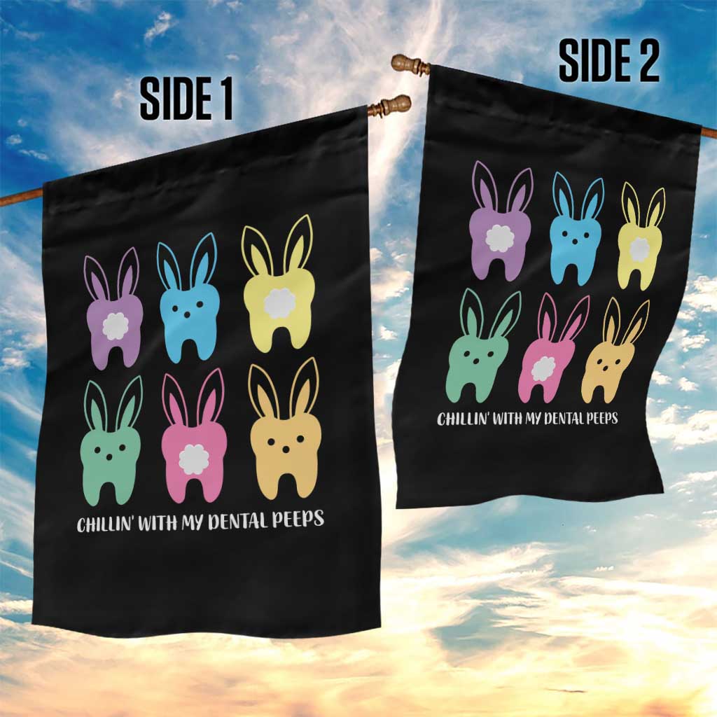 Easter Dentist Garden Flag Chilling With My Dental Peeps Bunny TS10 Print Your Wear