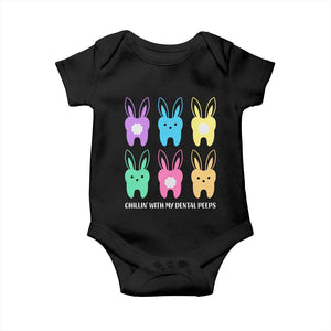 Easter Dentist Baby Onesie Chilling With My Dental Peeps Bunny TS10 Black Print Your Wear
