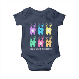Easter Dentist Baby Onesie Chilling With My Dental Peeps Bunny TS10 Navy Print Your Wear