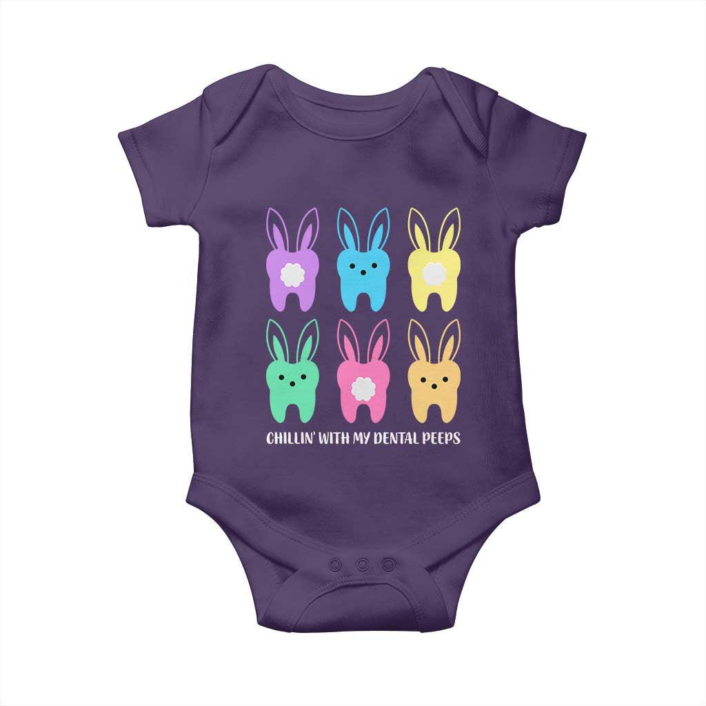 Easter Dentist Baby Onesie Chilling With My Dental Peeps Bunny TS10 Purple Print Your Wear