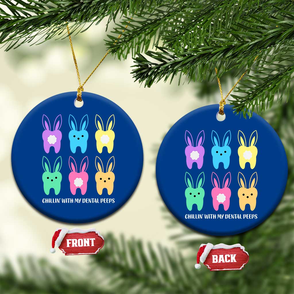 Easter Dentist Ceramic Ornament Chilling With My Dental Peeps Bunny TS10 1pc Blue Print Your Wear