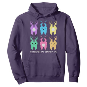 Easter Dentist Hoodie Chilling With My Dental Peeps Bunny TS10 Purple Print Your Wear