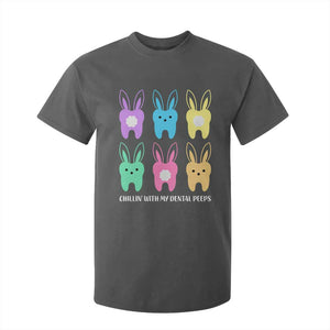 Easter Dentist T Shirt For Kid Chilling With My Dental Peeps Bunny TS10 Dark Heather Print Your Wear