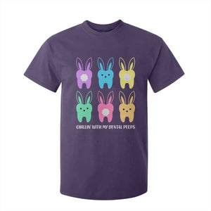 Easter Dentist T Shirt For Kid Chilling With My Dental Peeps Bunny TS10 Purple Print Your Wear