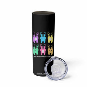 Easter Dentist Skinny Tumbler Chilling With My Dental Peeps Bunny TS10 Print Your Wear