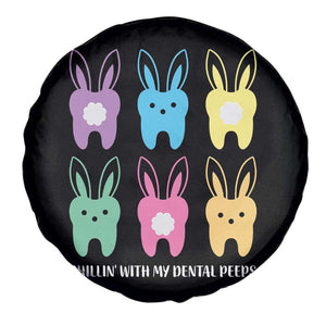 Easter Dentist Spare Tire Cover Chilling With My Dental Peeps Bunny TS10 Print Your Wear