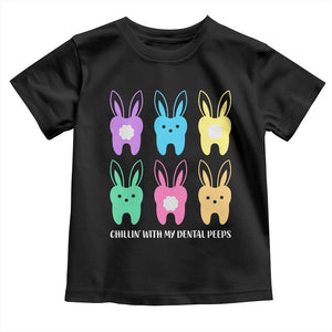 Easter Dentist Toddler T Shirt Chilling With My Dental Peeps Bunny TS10 Black Print Your Wear