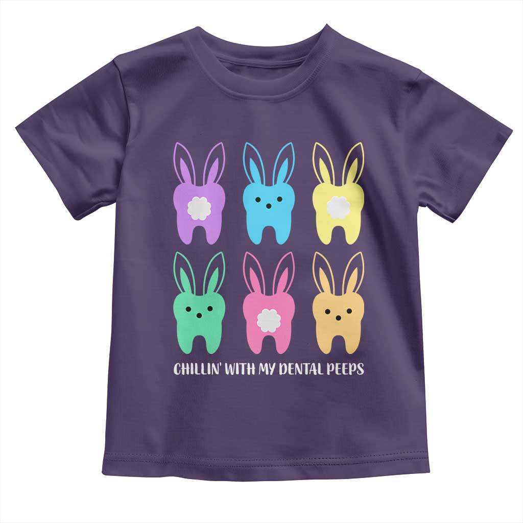 Easter Dentist Toddler T Shirt Chilling With My Dental Peeps Bunny TS10 Purple Print Your Wear