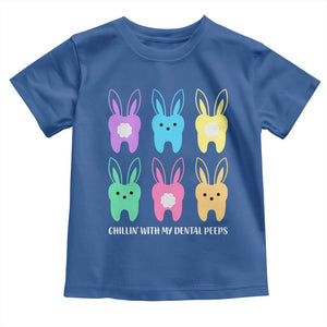 Easter Dentist Toddler T Shirt Chilling With My Dental Peeps Bunny TS10 Royal Blue Print Your Wear