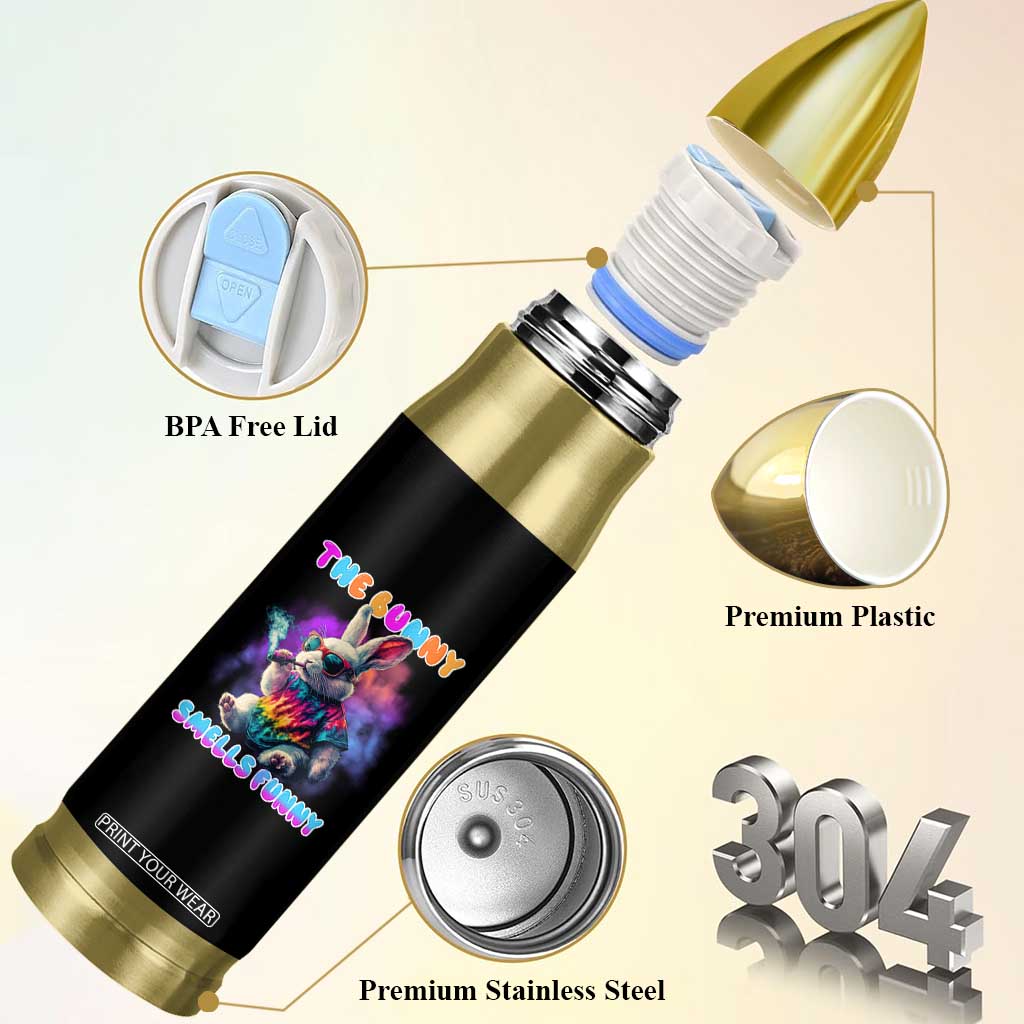 Happy 420 Easter Bullet Tumbler Funny Smoking Easter Bunny Smells Funny Easter TS10 Print Your Wear