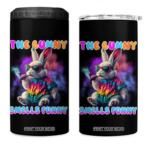 Happy 420 Easter 4 in 1 Can Cooler Tumbler Funny Smoking Easter Bunny Smells Funny Easter TS10 One Size: 16 oz Black Print Your Wear