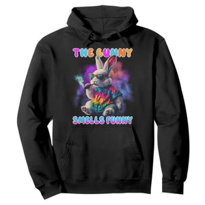Happy 420 Easter Hoodie Funny Smoking Easter Bunny Smells Funny Easter TS10 Black Print Your Wear