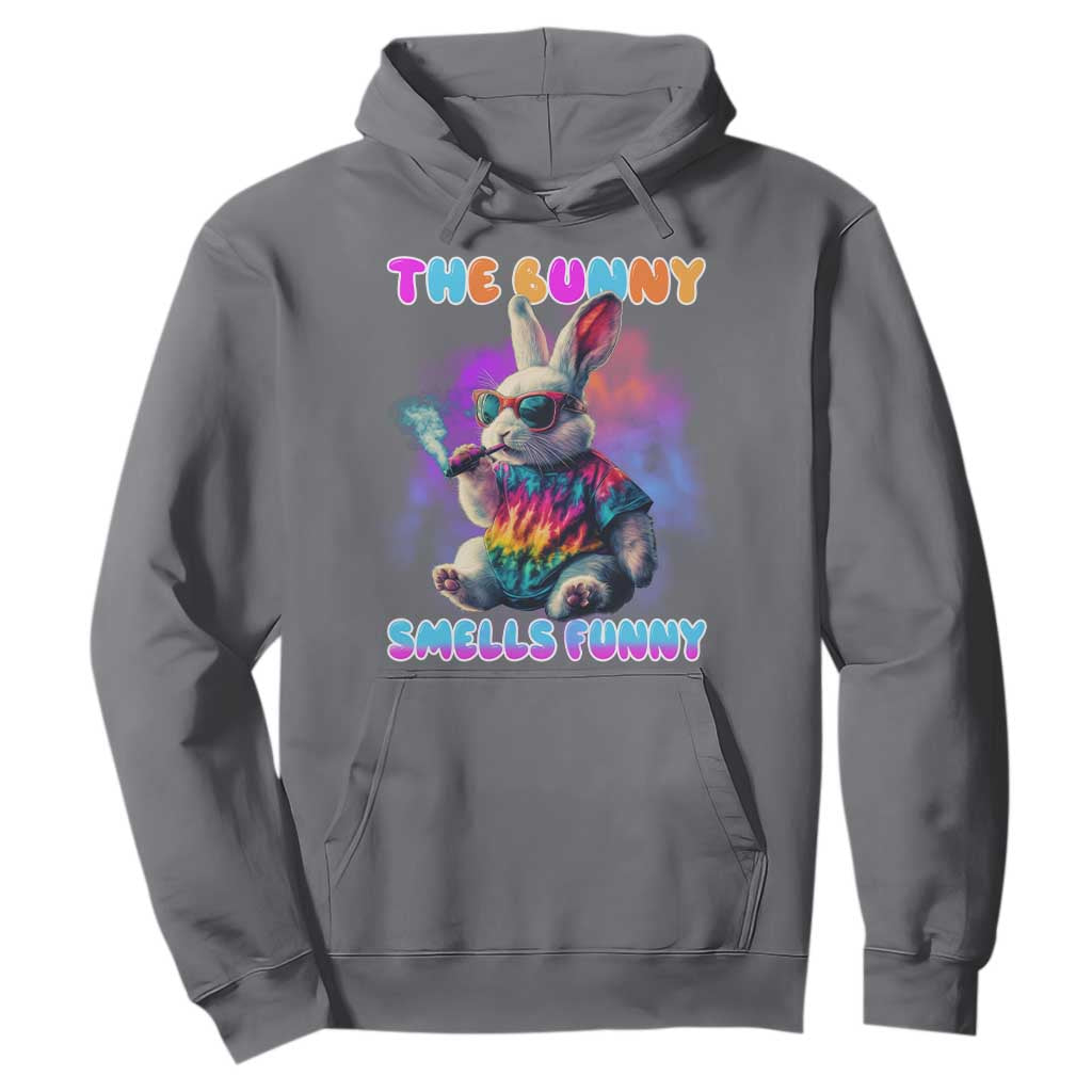 Happy 420 Easter Hoodie Funny Smoking Easter Bunny Smells Funny Easter TS10 Charcoal Print Your Wear