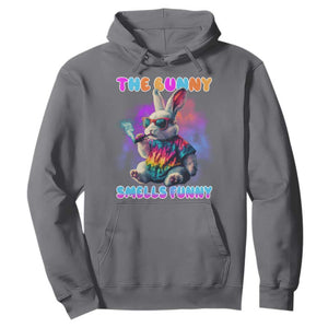 Happy 420 Easter Hoodie Funny Smoking Easter Bunny Smells Funny Easter TS10 Charcoal Print Your Wear