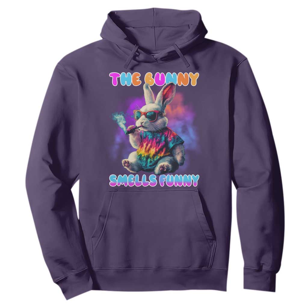 Happy 420 Easter Hoodie Funny Smoking Easter Bunny Smells Funny Easter TS10 Purple Print Your Wear