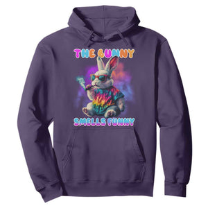 Happy 420 Easter Hoodie Funny Smoking Easter Bunny Smells Funny Easter TS10 Purple Print Your Wear