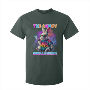 Happy 420 Easter T Shirt For Kid Funny Smoking Easter Bunny Smells Funny Easter TS10 Dark Forest Green Print Your Wear