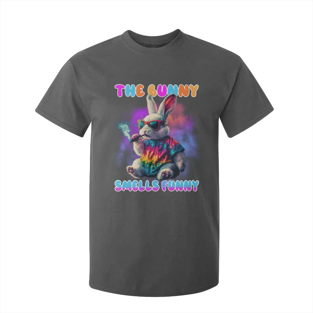 Happy 420 Easter T Shirt For Kid Funny Smoking Easter Bunny Smells Funny Easter TS10 Dark Heather Print Your Wear
