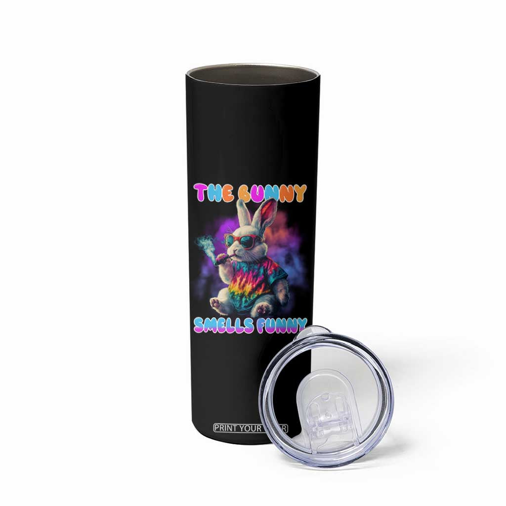 Happy 420 Easter Skinny Tumbler Funny Smoking Easter Bunny Smells Funny Easter TS10 Print Your Wear