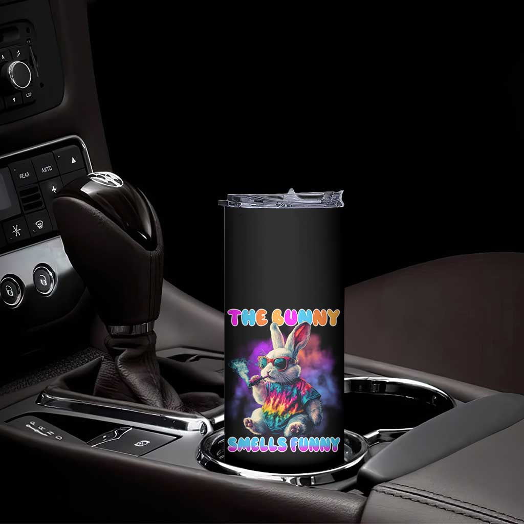 Happy 420 Easter Skinny Tumbler Funny Smoking Easter Bunny Smells Funny Easter TS10 Print Your Wear