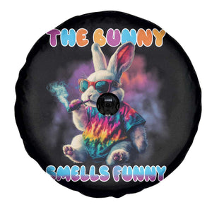 Happy 420 Easter Spare Tire Cover Funny Smoking Easter Bunny Smells Funny Easter TS10 Print Your Wear