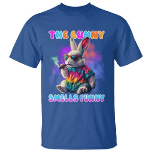 Happy 420 Easter T Shirt Funny Smoking Easter Bunny Smells Funny Easter TS10 Royal Blue Print Your Wear