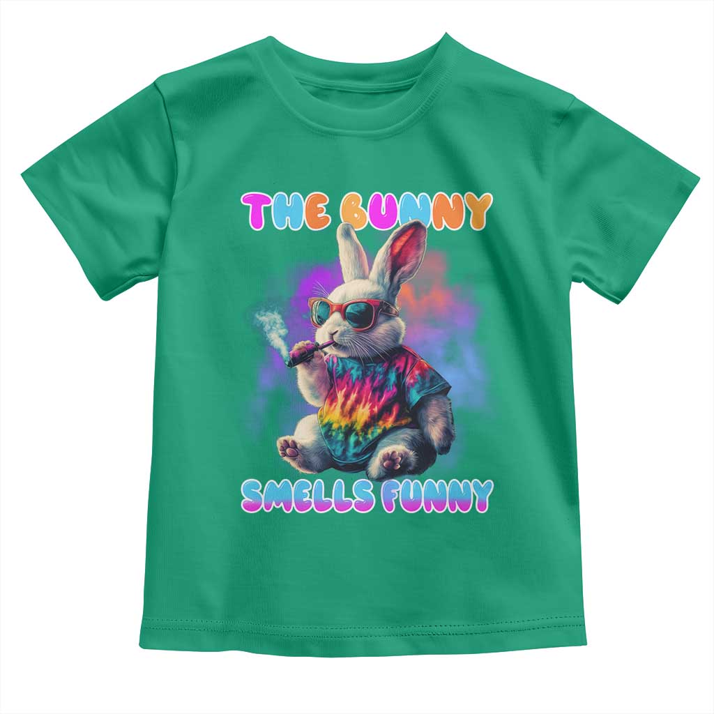 Happy 420 Easter Toddler T Shirt Funny Smoking Easter Bunny Smells Funny Easter TS10 Irish Green Print Your Wear