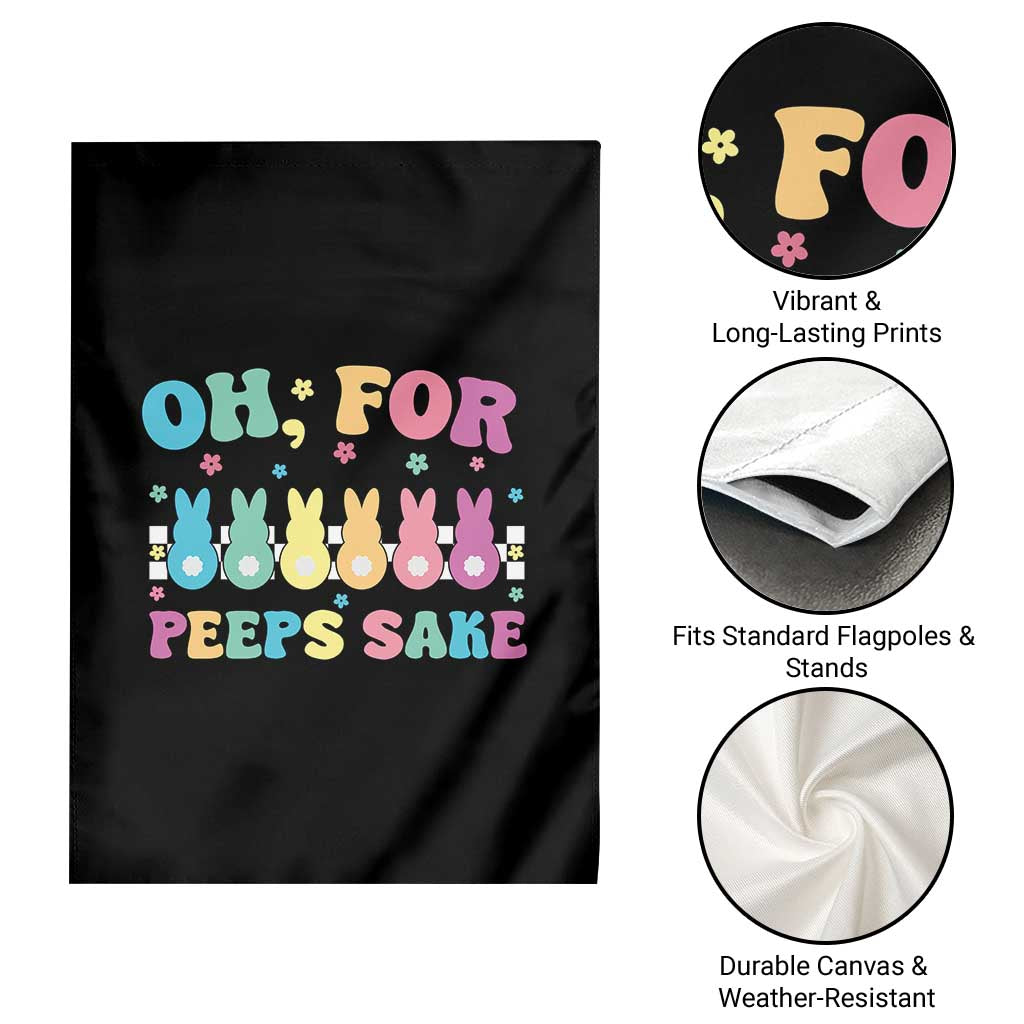 Oh For Peeps Sake Easter Bunny Garden Flag TS10 Print Your Wear