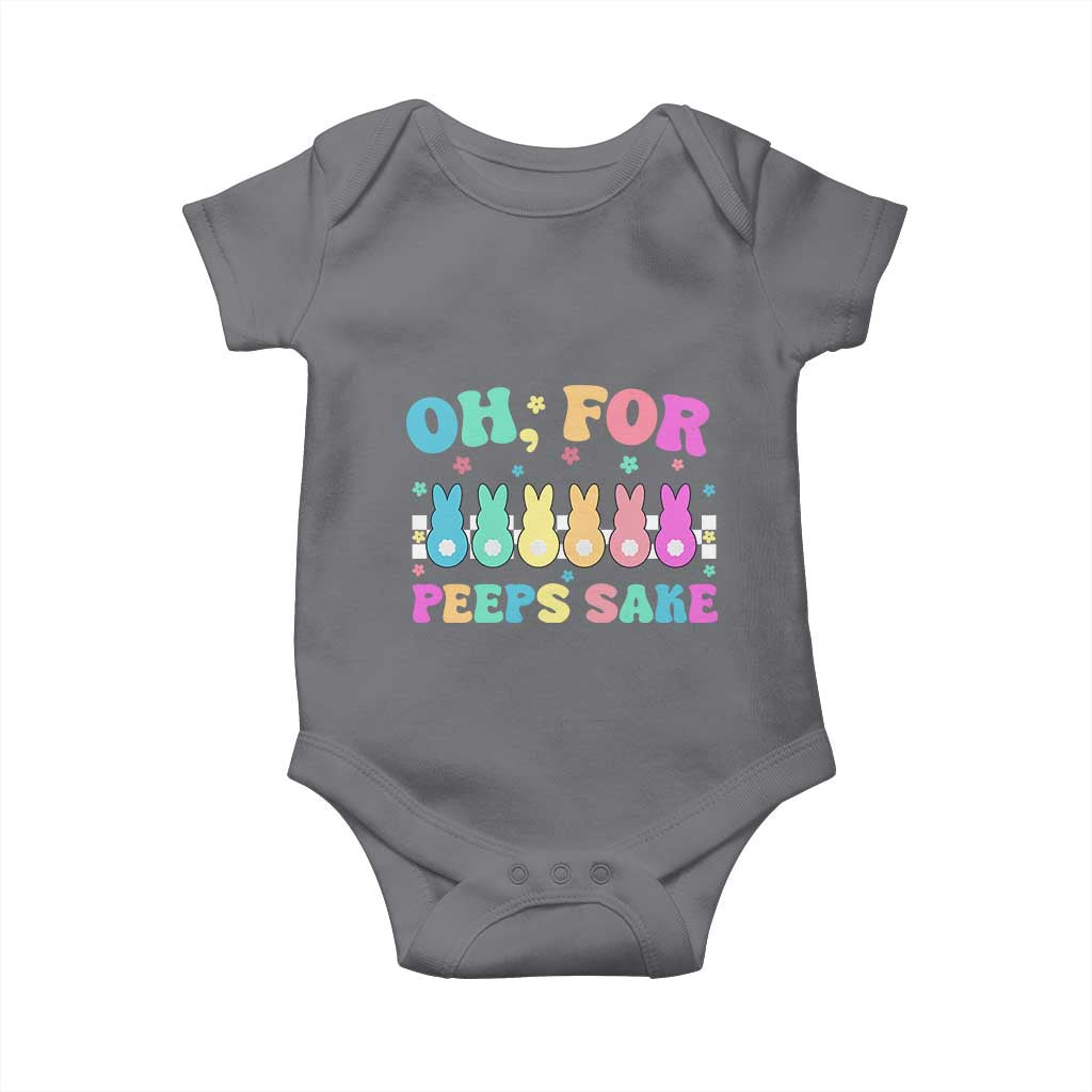 Oh For Peeps Sake Easter Bunny Baby Onesie TS10 Charcoal Print Your Wear