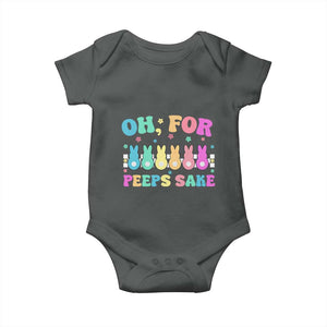 Oh For Peeps Sake Easter Bunny Baby Onesie TS10 Dark Heather Print Your Wear