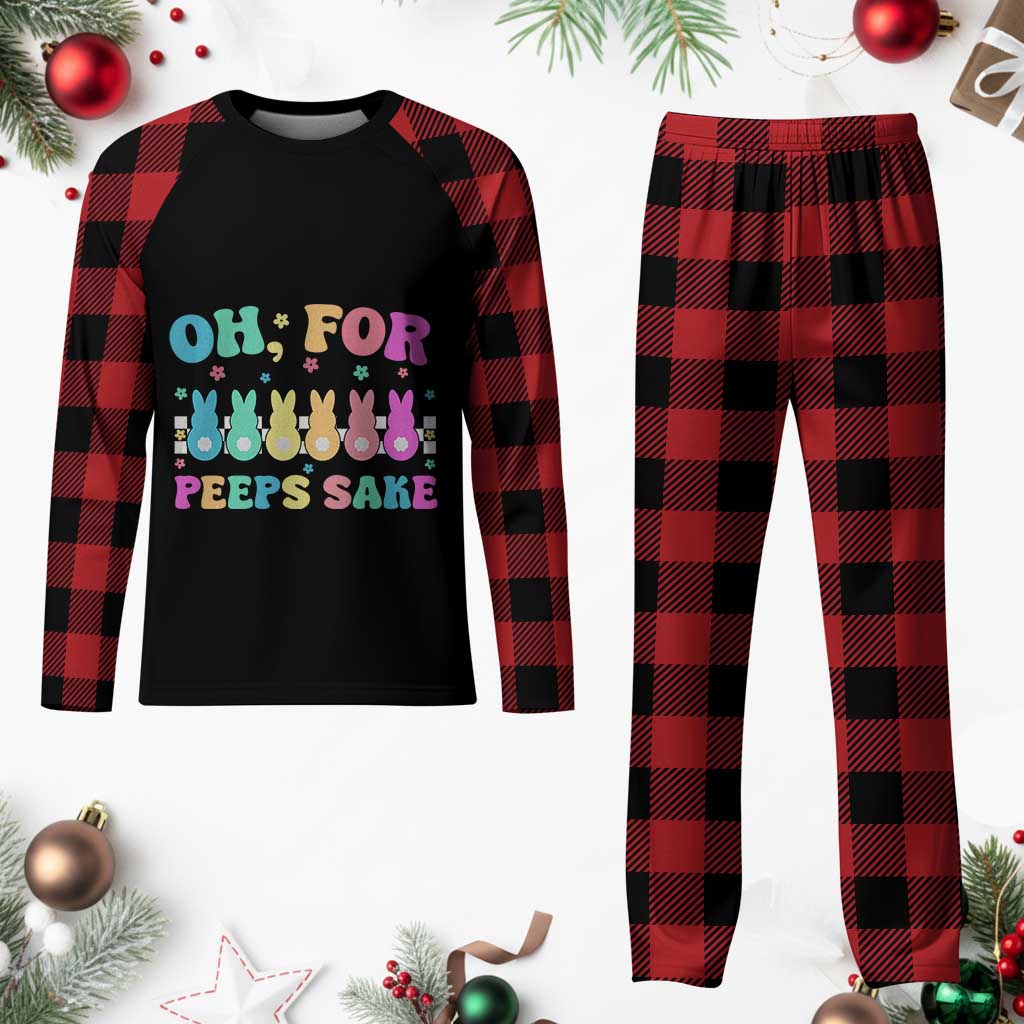 Oh For Peeps Sake Easter Bunny Plaid Pajama Set TS10 Buffalo Plaid Print Your Wear