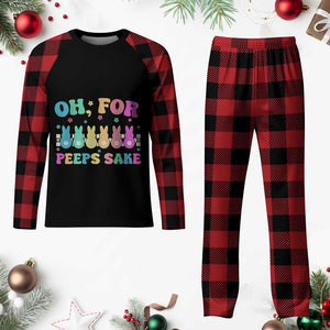 Oh For Peeps Sake Easter Bunny Plaid Pajama Set TS10 Buffalo Plaid Print Your Wear