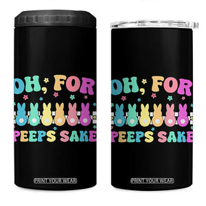 Oh For Peeps Sake Easter Bunny 4 in 1 Can Cooler Tumbler TS10 One Size: 16 oz Black Print Your Wear