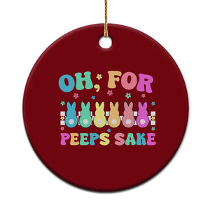 Oh For Peeps Sake Easter Bunny Ceramic Ornament TS10 1pc Red Print Your Wear