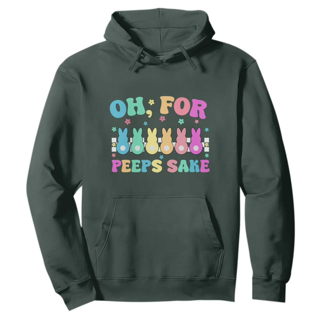 Oh For Peeps Sake Easter Bunny Hoodie TS10 Dark Forest Green Print Your Wear