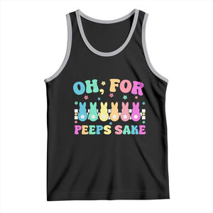 Oh For Peeps Sake Easter Bunny Tank Top TS10 Black Athletic Heather Print Your Wear