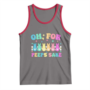 Oh For Peeps Sake Easter Bunny Tank Top TS10 Deep Heather Red Print Your Wear