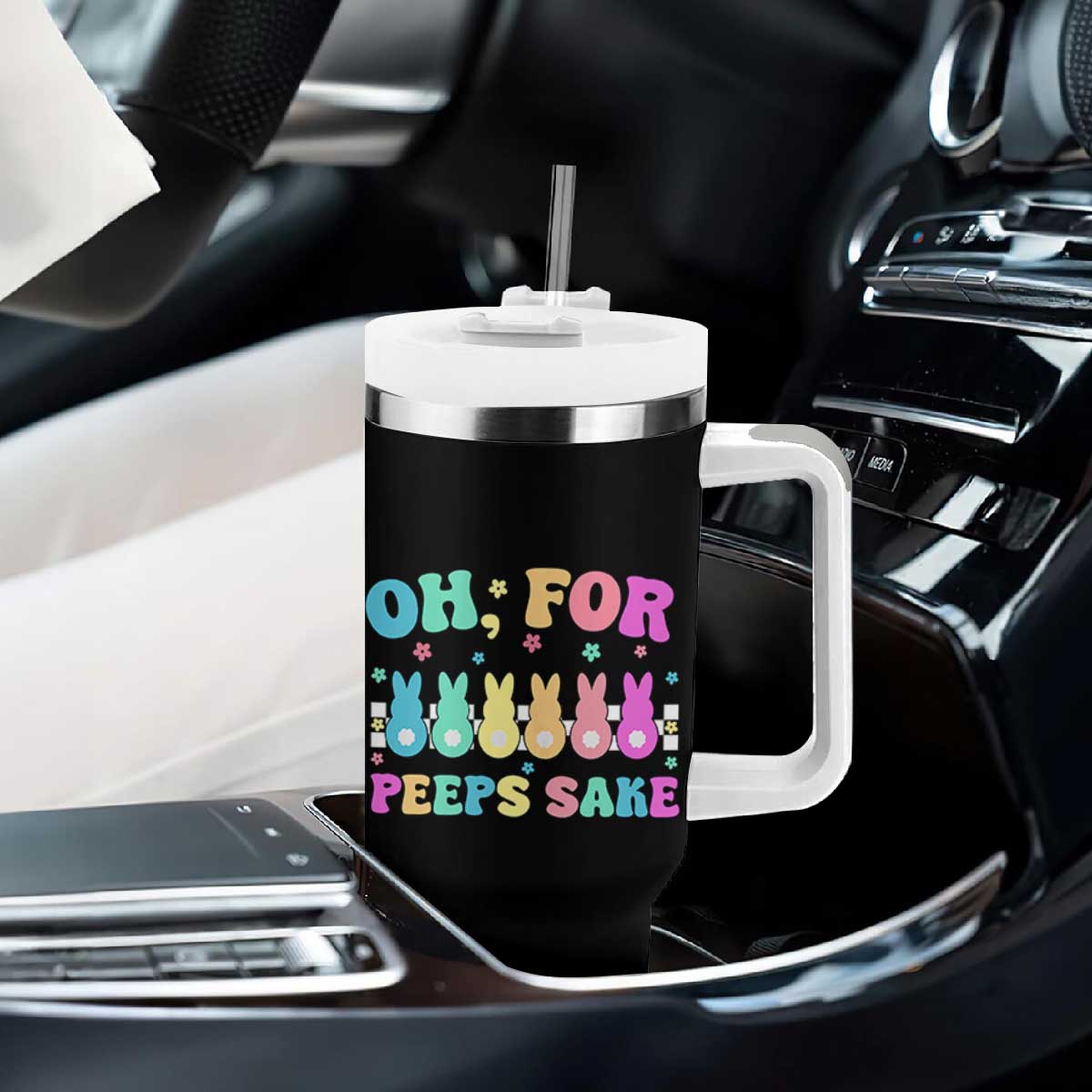 Oh For Peeps Sake Easter Bunny Tumbler With Handle TS10 Print Your Wear