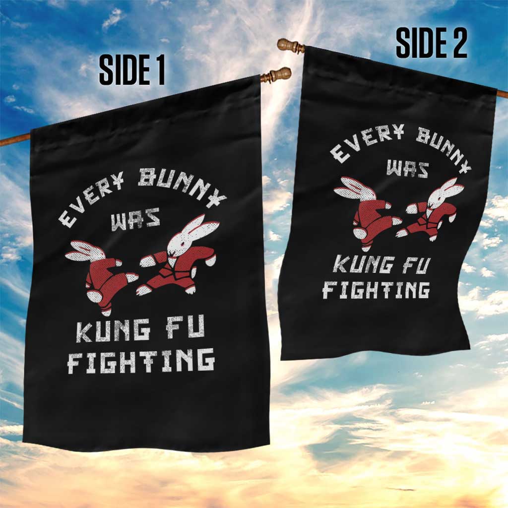 Every Bunny Was Kung Fu Fighting Garden Flag Funny Cool Easter Graphic TS10 Print Your Wear