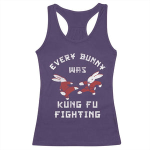 Every Bunny Was Kung Fu Fighting Racerback Tank Top Funny Cool Easter Graphic TS10 Purple Print Your Wear