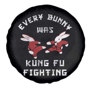 Every Bunny Was Kung Fu Fighting Spare Tire Cover Funny Cool Easter Graphic TS10 Print Your Wear